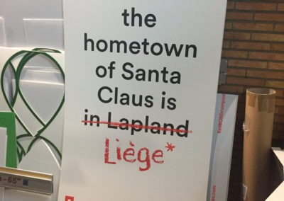 Impression de panneaux pour le village de Noël de Liège