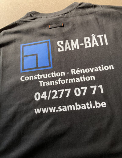 Impressions sur tshirts pour SAM-Bati
